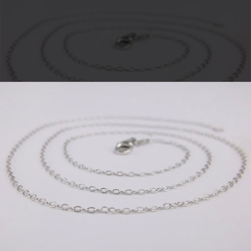 New Sterling Silver Chain Necklace 18"